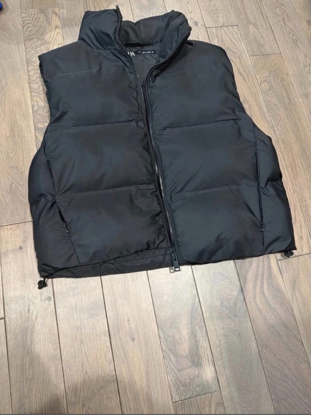 Zara Black Quilted Puffer Vest